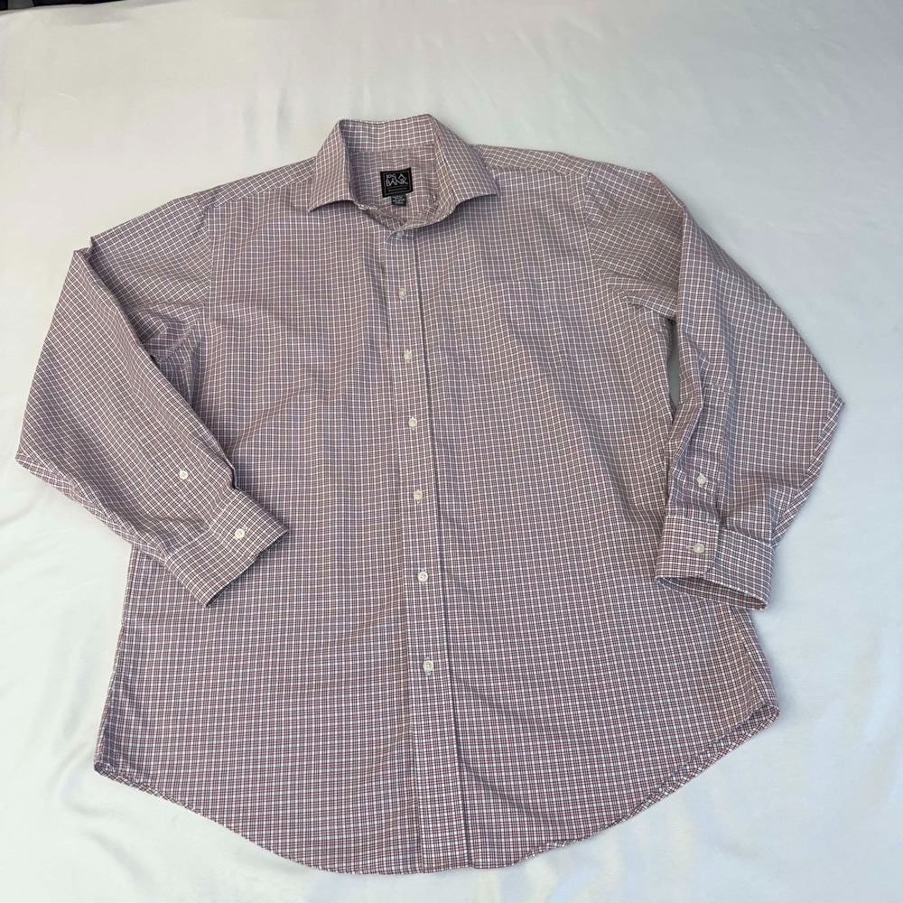 Jos. A. Bank Executive Collection Button Down Men's 15-1/2-34 Plaid Shirt